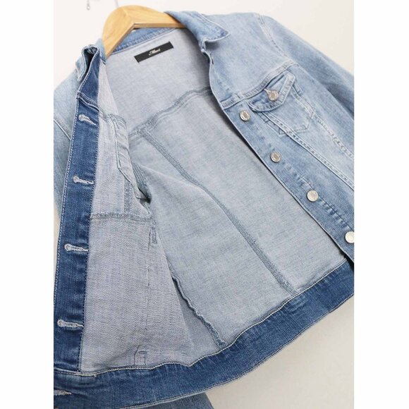 Mavi Women's XS Samantha Denim Jacket Stretchy Slim Fit Crop Organic Cotton $118 - Picture 11 of 15